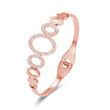 Lover's Circle Bangles Zirconia Bracelets Stainless Steel Wedding