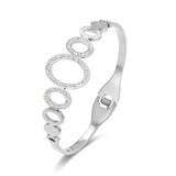 Lover's Circle Bangles Zirconia Bracelets Stainless Steel Wedding