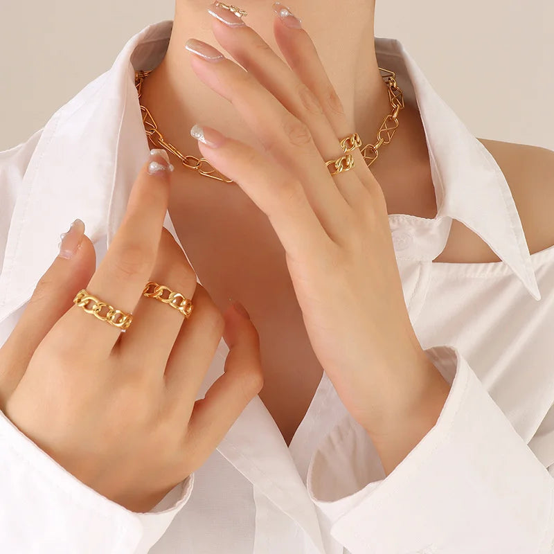 Boho Vintage Star Rings Set for Women