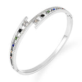 Stainless Steel Bead Bangles Bracelets for Women European Jewelry