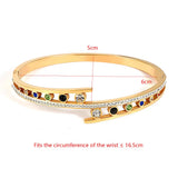 Stainless Steel Bead Bangles Bracelets for Women European Jewelry
