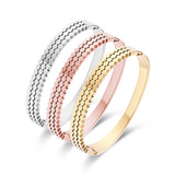 Stainless Steel Honeycomb Bangle Bracelet for Women
