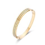 Stainless Steel Honeycomb Bangle Bracelet for Women