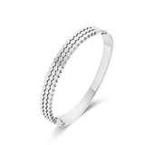 Stainless Steel Honeycomb Bangle Bracelet for Women