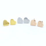 Heart Love Earrings Rose Gold Heart Stud Earrings With Letters