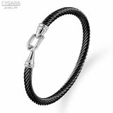 Stackable CZ Wire Bangle Cuff for Women Wedding Party Bracelet