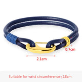 Men Leather Bracelet & Bangles Male Clasp Rope Bracelets