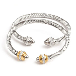 Adjustable C-Shaped Stainless Steel Wire Bracelet Women