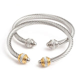 Adjustable C-Shaped Stainless Steel Wire Bracelet Women