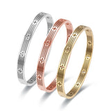 Stainless Steel Cross Bangles Bracelets Plated Women Jewelry