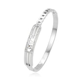 Stainless Steel Silver Rose Love Letter Bracelet