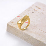 Rustic Signet Ring Oxidized Stainless Steel Vintage Jewelry
