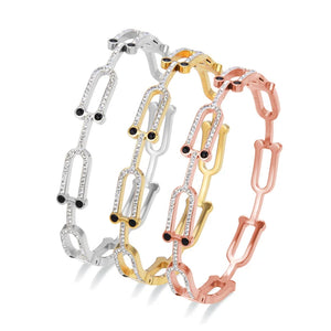Stainless Steel CZ Bracelet for Women - Party Jewelry