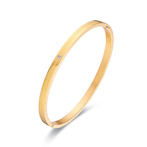 Stainless Steel Titanium Crystal Bracelets Bangles For Women Wedding