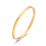 Stainless Steel Titanium Crystal Bracelets Bangles For Women Wedding