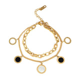Lock Pendant Chain Bracelet for Women Stainless Steel Romantic Charm Bangle
