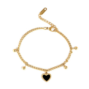 Lock Pendant Chain Bracelet for Women Stainless Steel Romantic Charm Bangle