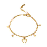Lock Pendant Chain Bracelet for Women Stainless Steel Romantic Charm Bangle