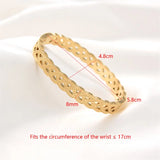 Triangle Hollow Stainless Steel Bangle for Women Girl Party Charm Jewelry