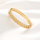 Triangle Hollow Stainless Steel Bangle for Women Girl Party Charm Jewelry