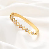 Hollow Shell Bracelet High Cubic Zircon Stainless Steel
