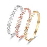 Hollow Shell Bracelet High Cubic Zircon Stainless Steel
