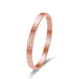 Unique Stereo Line Rectangle Stainless Steel Bracelet - Ladies Love Bangle