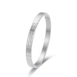 Unique Stereo Line Rectangle Stainless Steel Bracelet - Ladies Love Bangle