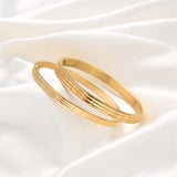 Unique Stereo Line Rectangle Stainless Steel Bracelet - Ladies Love Bangle
