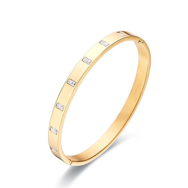 High-end 6mm Crystal Bangle for Women