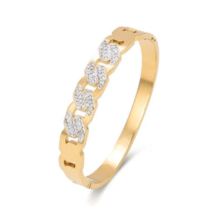 Temperament Stone Titanium Steel Bracelet Vacuum Plating