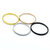 Rose Steel Bangles Bracelets Open Round Armband Jewelry