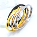 Rose Steel Bangles Bracelets Open Round Armband Jewelry
