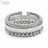 Royal Roman Bangles and Beads Bracelets Set for Men Women