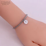 Stainless Steel Charm Beaded Bracelets For Women Queen Beads Jewelry