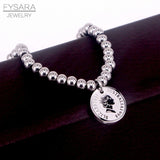Stainless Steel Charm Beaded Bracelets For Women Queen Beads Jewelry