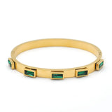 Colorful Crystal Bangles Zircon Cuff Bracelet Wedding Jewelry