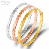 Stainless Steel Rhombus Square Bangles Bracelets Women Rose Thin Bangles