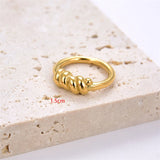 Stainless Steel Spiral Twisted Rings For Women Silver Geometry Braided Shape