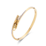 Zipper Bangles Zirconia Crystals Charm Cuff Bracelet