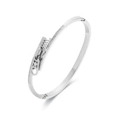 Zipper Bangles Zirconia Crystals Charm Cuff Bracelet