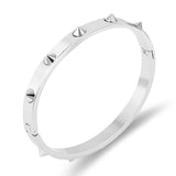 Titanium Steel Spikes Nail Bracelets For Women Men Punk Rock Jewelry