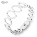 Hollow Round Circle Bangle Cuff Bracelet Women Accessories