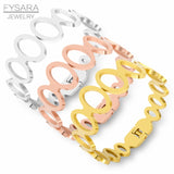 Hollow Round Circle Bangle Cuff Bracelet Women Accessories