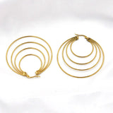 Geometric Big Hoop Earrings Stainless Steel Daily Statement Jewelry