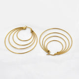 Geometric Big Hoop Earrings Stainless Steel Daily Statement Jewelry