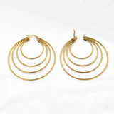 Geometric Big Hoop Earrings Stainless Steel Daily Statement Jewelry
