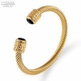 Cable Wire Bangle Cuff Bracelets Classic Jewelry for Women Men