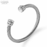Cable Wire Bangle Cuff Bracelets Classic Jewelry for Women Men