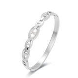 Zircon Bracelet Stainless Steel Woman Bangle Rose Plated Jewelry